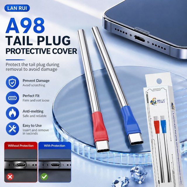 Lanrui A98 USB-C Steckerhülle mit Verbrühungsschutz und Hitzebeständigkeit für Reparaturarbeiten - Bild 1