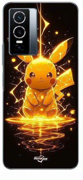 MANIACASE Handyhülle für Vivo Y76 5G mit Pikachu Blitz Design in Schwarz - Bild 1
