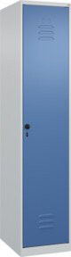 C+P Spind Classic PLUS Garderobenschrank mit 1 Abteil und mittiger Trennwand, Farbe: Lichtgrau/Fernblau, H x B x T: 185 x 40 x 50 cm - Bild 1