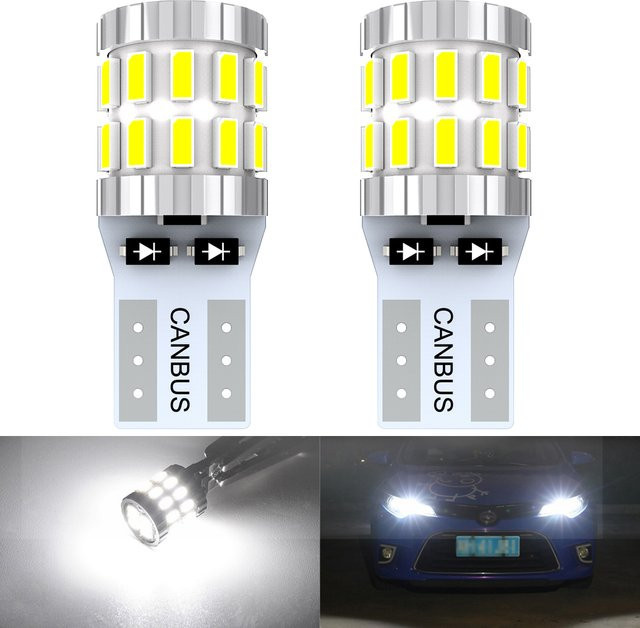 Neallor T10 W5W LED Innenraumbeleuchtung Set aus 2 Stück in Weiß für Auto Leselampe und Dome Licht - Bild 1