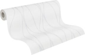 A.S. Création Vliestapete Meistervlies Pro Linien Struktur, Farbe: Weiß, Breite: 106 cm, Länge: 25 m, überstreichbar - Bild 1