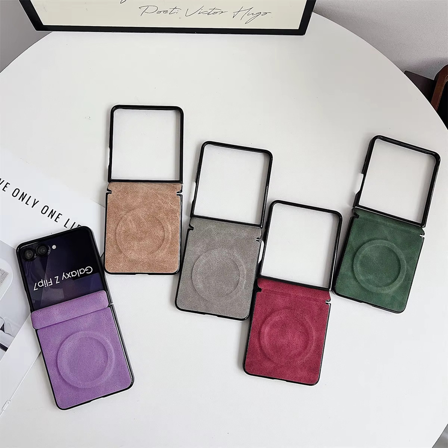 Luxuriöse Lammfell-Handyhülle für Samsung Galaxy Z Flip 7 mit MagSafe Magnetischem Laden und Scharnier-Schutz, Farbe: Grau - Bild 2