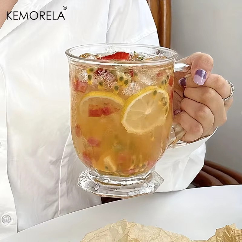 KEMORELA Retro-Glas-Tumbler transparent mit 480 ml Fassungsvermögen - Bild 2