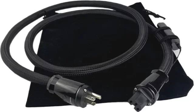 Silver Cloud XTRM HiFi Audio Stromkabel aus Silber-Kupfer mit C13 und C19 Anschlüssen in Schwarz und Silber - Bild 1