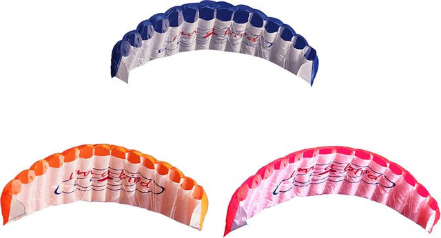 APWIKOGER Beach Kite Professional, Dual Line Stunt Parafoil Fallschirm, Rot, Bunt / Mehrfarbig - Bild 1