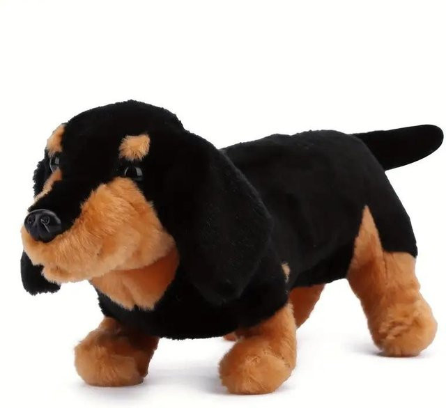 Douglas Kaffee Dackel Hund Plüschtier, Schwarz, Braun, ab 3 Jahre - Bild 1