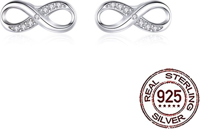 CWWZircons Ohrstecker, 925 Silber, Zirkonia, Damen - Bild 1