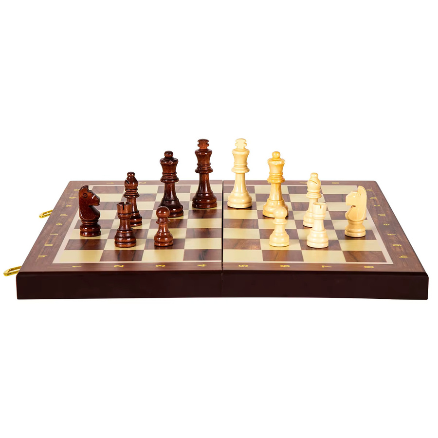 Yernea Schachspiel, Strategiespiel, Holz, faltbares Holzbrettspiel - Bild 4