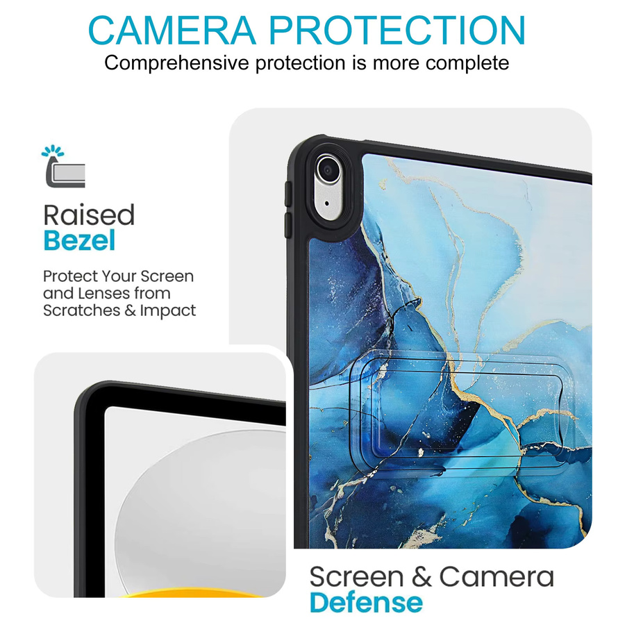 Schutzhülle für Apple iPad in Blau mit Hard PC und TPU Stand Cover Case - Bild 4