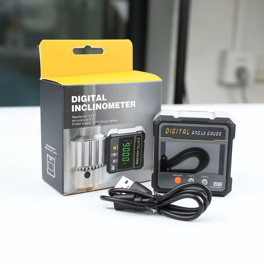 ETOPOO Digitaler Mini-Winkelmesser mit magnetischer Basis und Nivellierbox, 360-Grad-Neigungsmesser und Messlehre - Bild 2