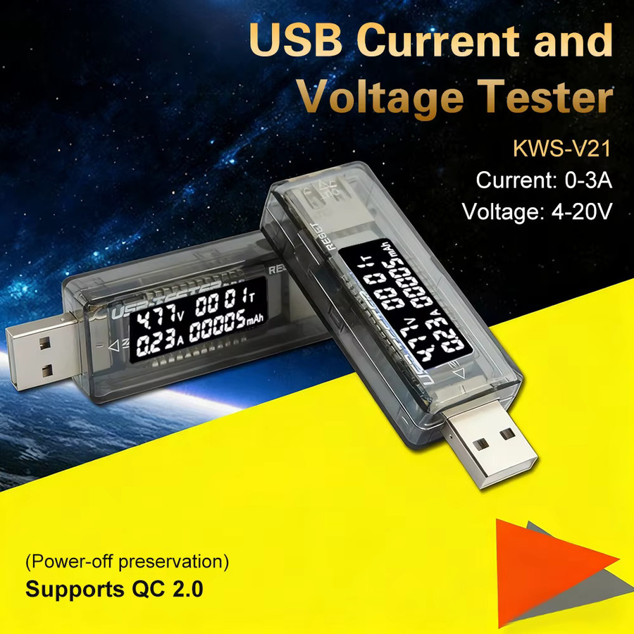 Aideepen USB Spannung und Kapazitätstester für Batterien und Powerbanks, 4-30V, Blau - Bild 2