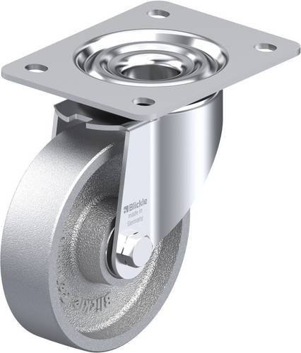 Blickle Lenkrolle LK-G 125K-3 aus verzinktem Stahl mit 125 mm Rad-Durchmesser und einer Tragfähigkeit von 350 kg - Bild 1