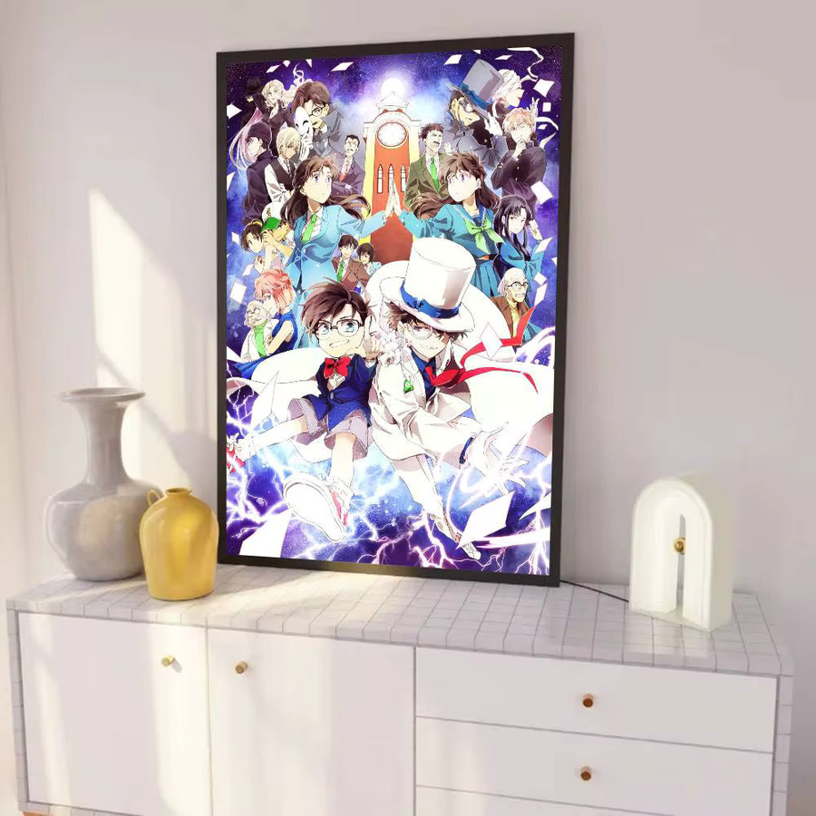 Kayou Anime Detektiv Conan Wandposter Selbstklebender Wasserdichter Aufkleber aus Papier, Mehrfarbig, B/H: 15,0 x 10,0 cm - Bild 2