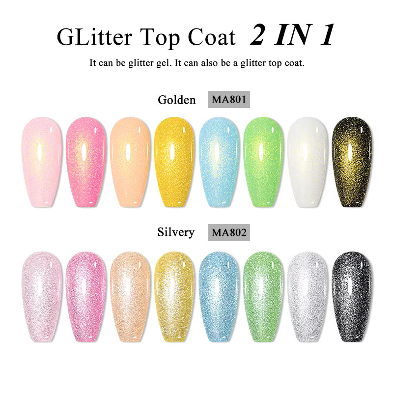 MEET ACROSS Gel-Nagellack, Gold, Schimmernd, 7 ml - Bild 2