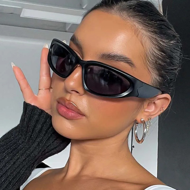 SAKFHIA Sonnenbrille Rechteck, Vollrand, Kunststoff, Schwarz, Unisex - Bild 1