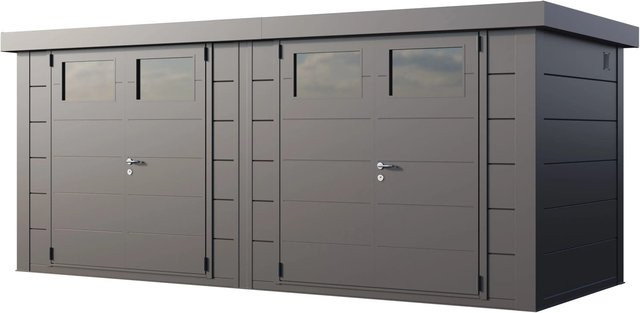 Telluria Gerätehaus DUO in Silber, B/T/H: 542 x 228 x 219 cm - Bild 1