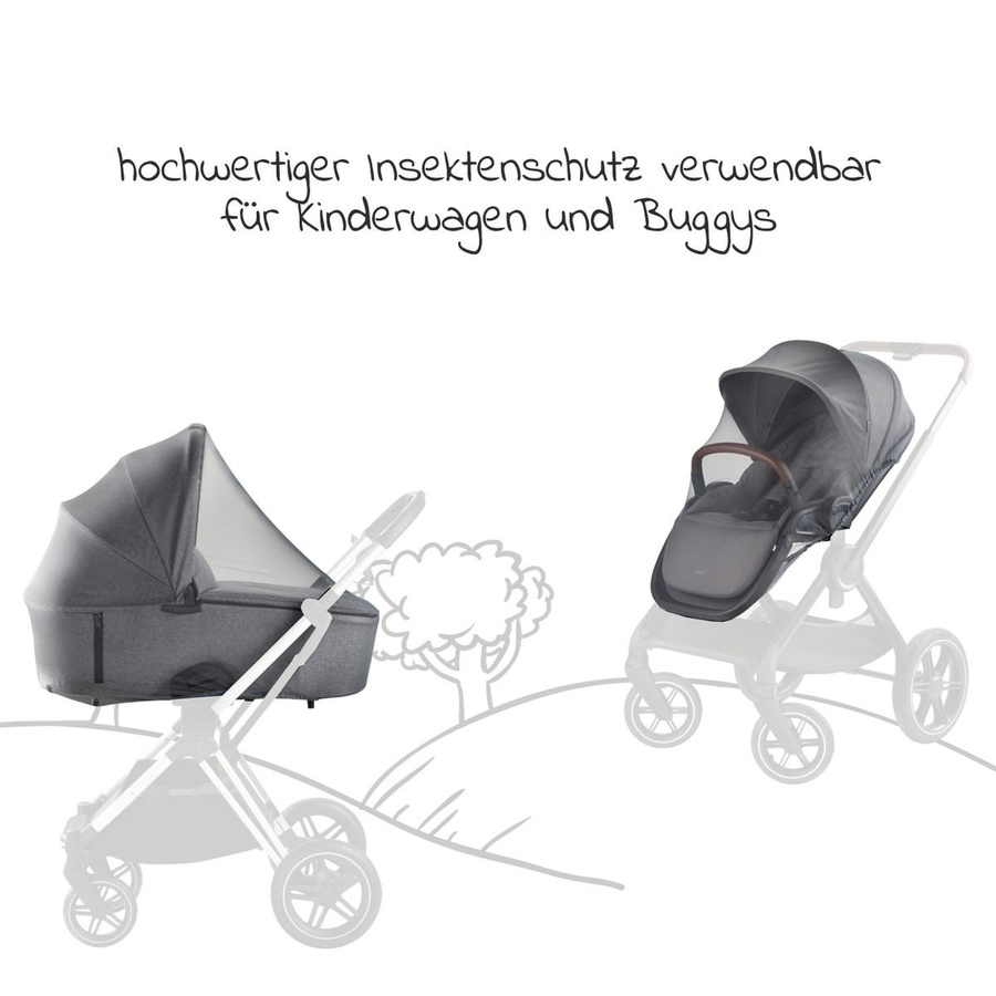 Hauck Universal Insektenschutz Moskitonetz für Kinderwagen und Buggy in Grau - Bild 1