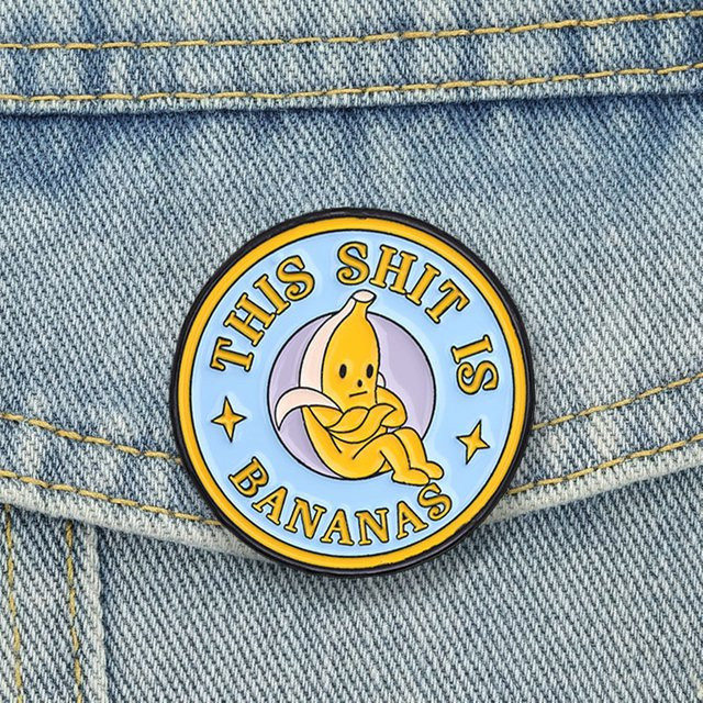 Miss Zoe Anstecknadel Bananen-Motiv, Emaille, Bunt, Unisex - Bild 1