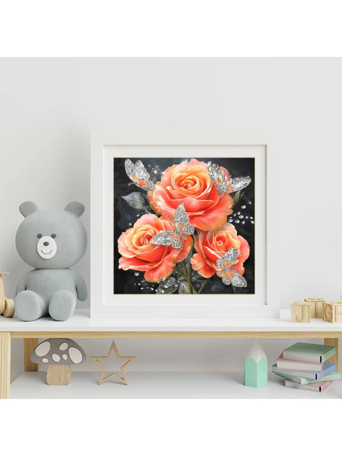 Momoart Rosenblüten-Diamantgemälde, Diamant-Mosaik, Natur, Bunt / Mehrfarbig - Bild 3