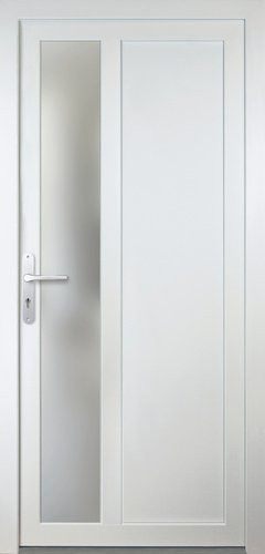 Meeth Nebeneingangstür ProM 04 in Weiß mit Klarglas-Einsatz, modern, B/H: 98,0 x 200,0 cm - Bild 1