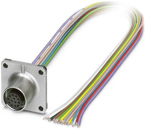 Phoenix Contact 1441613 Sensor-Aktor-Einbausteckverbinder M12 Buchse, 17 Polzahl, Farbe: Silber, Länge: 0,50 m - Bild 1