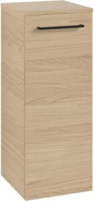 V&B Seitenschrank Avento in Blau mit 1 Tür und Glasfachboden, Wandmontage, B/T/H: 35 x 40,5 x 89 cm - Bild 1