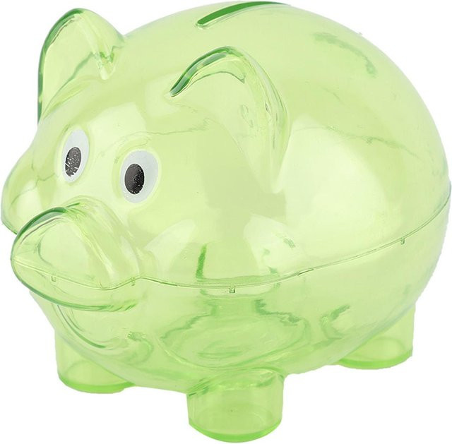 KaiSai Schwein Bank Cartoon-Schwein-Form grün - Bild 1