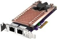 QNAP QM2-2P2G2T PCIe Schnittstellenkarte mit 2.5 GbE Ethernet/LAN und SSD-Unterstützung in Silber - Bild 1