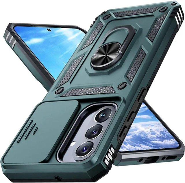 Robuste 2-in-1 Militärstandard Sturzsichere Handyhülle für Samsung Galaxy A57 A37 A17 A07 A56 A36 A16 A06 A55 A35 A15 in Grün - Bild 1