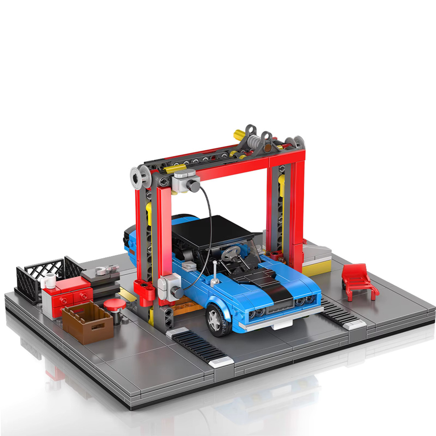 Mould King Muscle Car Repair Shop, Modell Bausteine Kit, 858 Teile, ab 8 Jahren - Bild 2