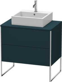 Duravit Waschtischunterschrank XSquare in Mattblau mit 2 Auszügen, B: 80 cm, T: 54,8 cm, H: 77,8 cm - Bild 1
