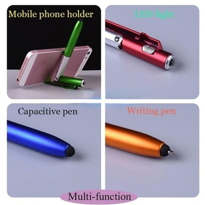 Xiao Home 4-in-1 Faltbarer Kugelschreiber mit Stylus, Taschenlampe und Handy-Halterung in Schwarz - Bild 2