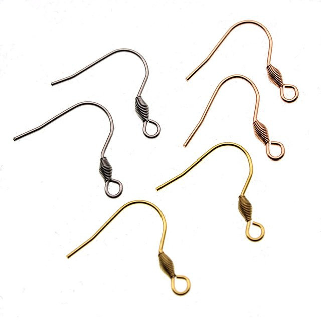 SUMOORL Ohrring-Verschlüsse Haken, Edelstahl, 20x20mm, Unisex - Bild 1