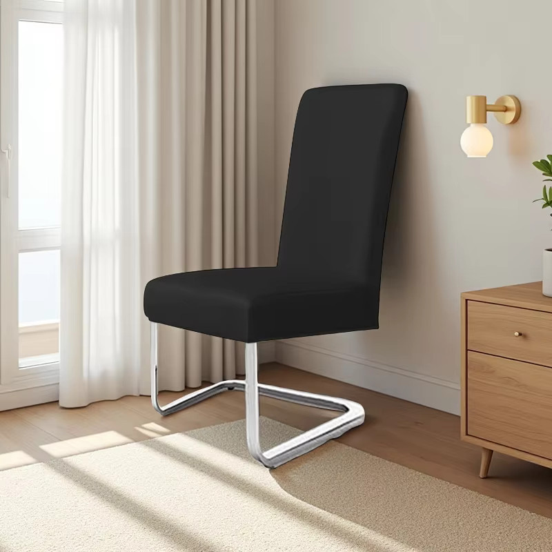 WANERQU Elastische Spandex-Esszimmerstuhlbezüge, Rutschfeste Stuhlschutzhüllen in Einfarbig für moderne Esszimmerstühle - Bild 2