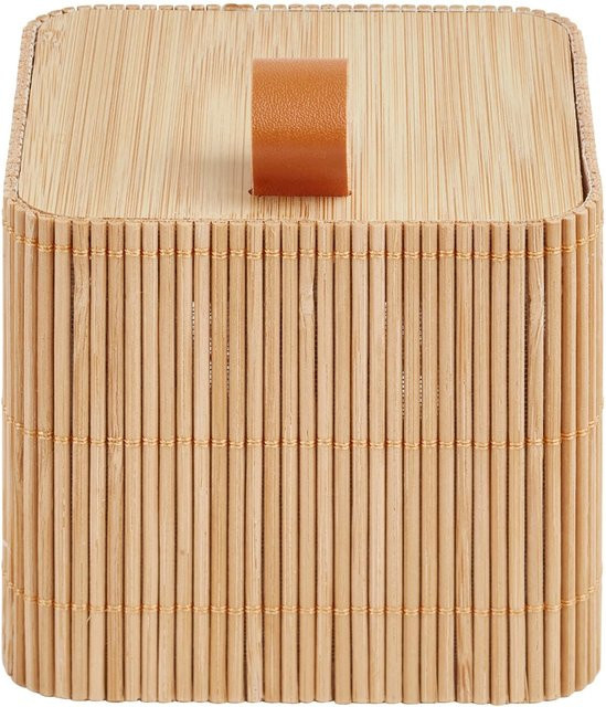 Modern Living Dekobox Tom in Beige, rechteckig aus Holz, B/T/H: 10,0 x 8,0 x 10,0 cm - Bild 1