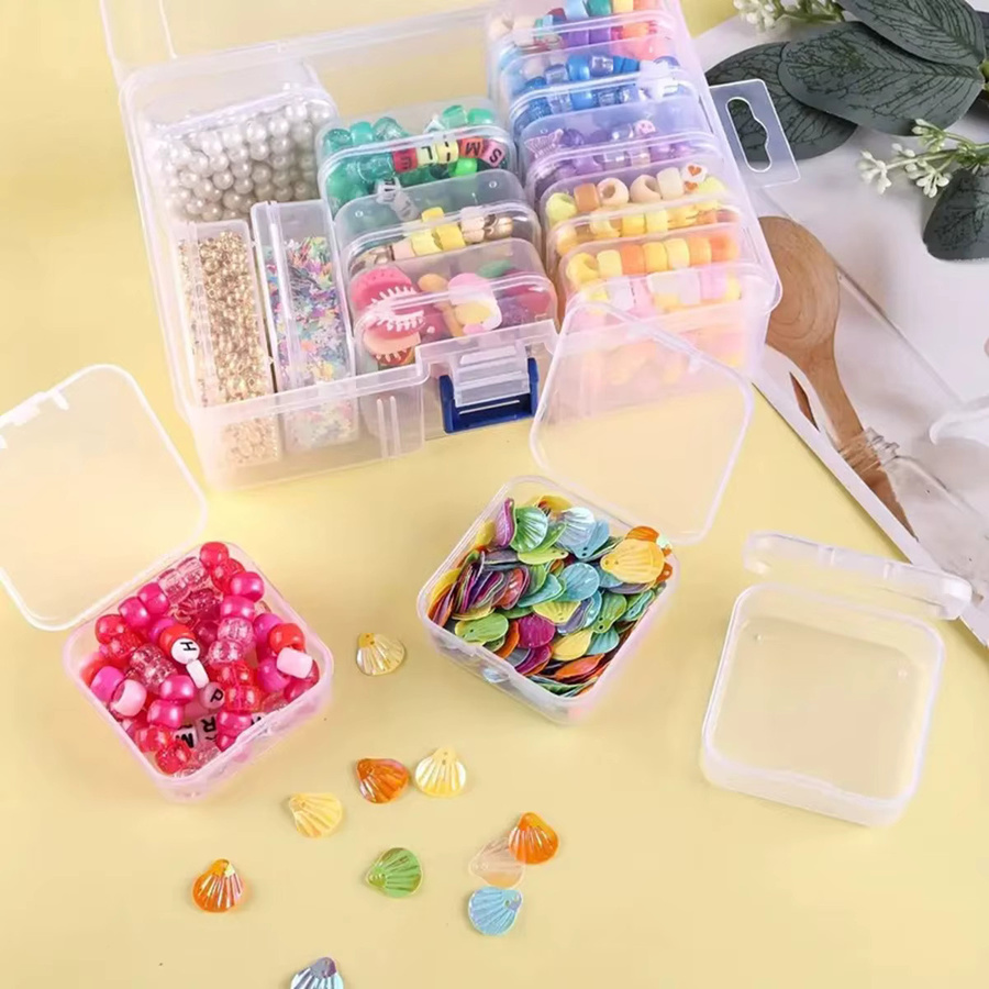 Transparente Aufbewahrungsbox aus Kunststoff für DIY Diamantmalerei, Schmuck und Nail Art, B/T/H: 16,4 x 11,7 x 5,8 cm - Bild 4