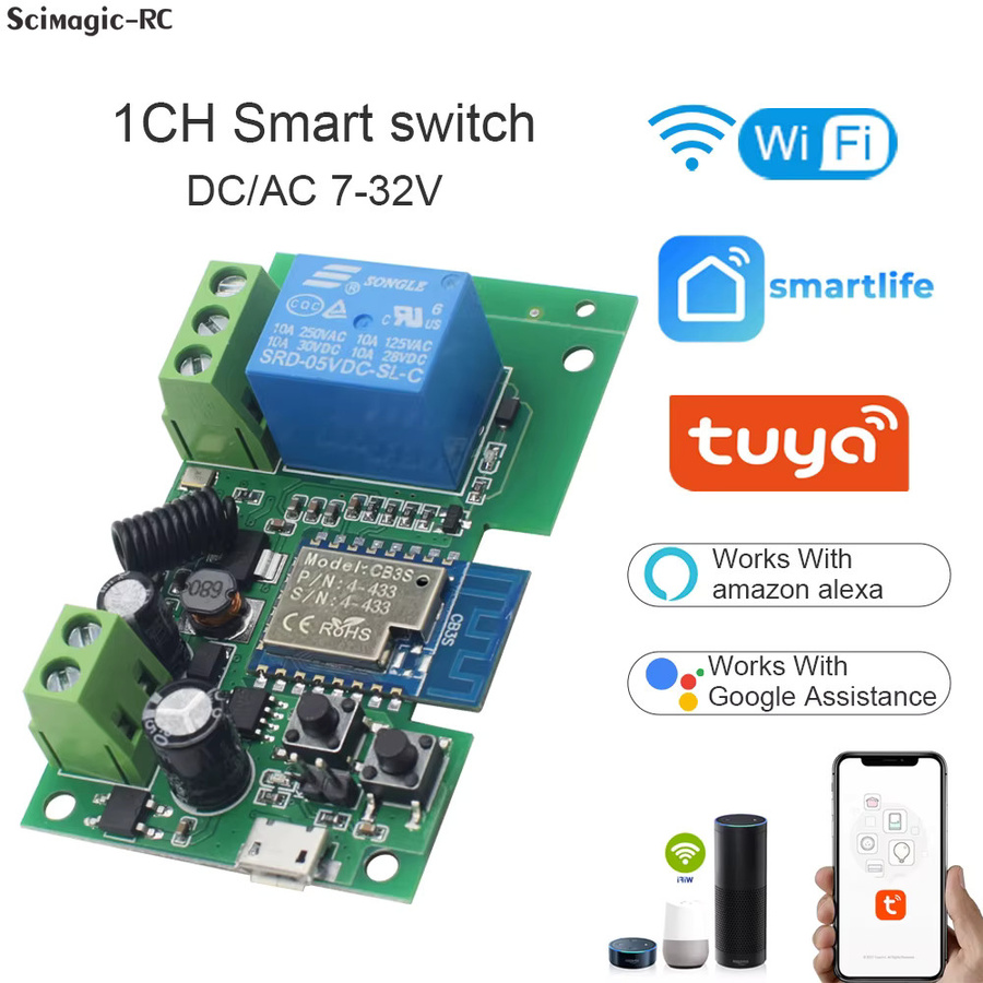 Scimagic-RC Smart Garage Tor Öffner Controller mit WiFi und RF 433 MHz, kompatibel mit Alexa, Google Home und SmartLife/Tuya App - Bild 3