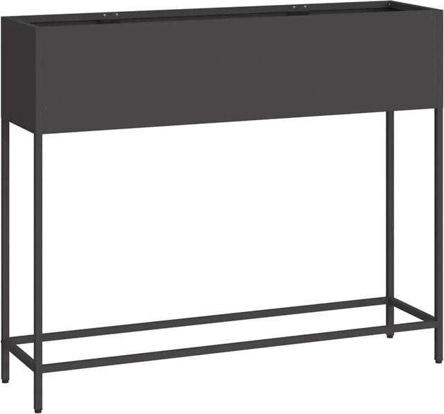 vidaXL Hochbeet Gartenpflanzer aus Stahl in Schwarz, B/T/H: 100 x 26 x 82 cm - Bild 1