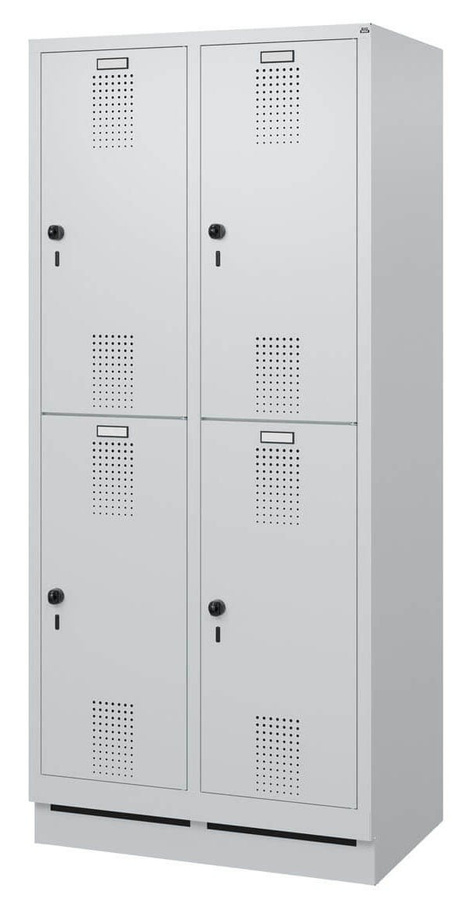 BIGBOXX Doppelstockspind Comfort XL mit Sockel, weiß, Metall, modern und freistehend - Bild 1