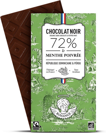 Maison Bonange Bio-Edelbitterschokolade Pfefferminze 80 g