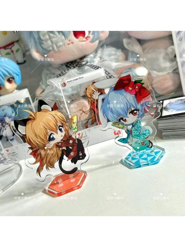 Bandai EVA Acryl Standfigur Ayanami Rei und Asuka Langley Soryu Anime Ornament aus Kunststoff in Mehrfarbig und Braun - Bild 3