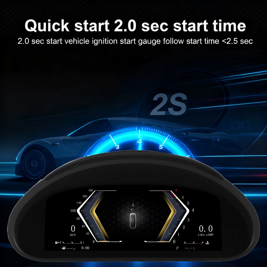 Digitales Kombiinstrument für BMW E46 1999–2004 mit kabellosem CarPlay und 10,25 Zoll HD-Bildschirm in Schwarz - Bild 3