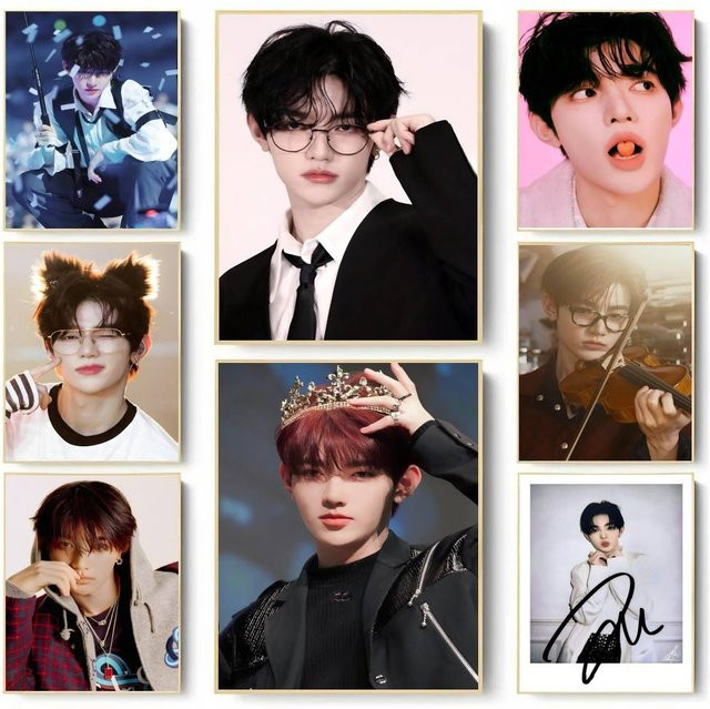 Kayou Zhang Hao Kpop-Poster, wasserfester Wandkunst-Aufkleber in Multicolor, Vintage-Raumdekoration, B: 20,0 cm, H: 20,0 cm, T: 15,0 cm - Bild 1