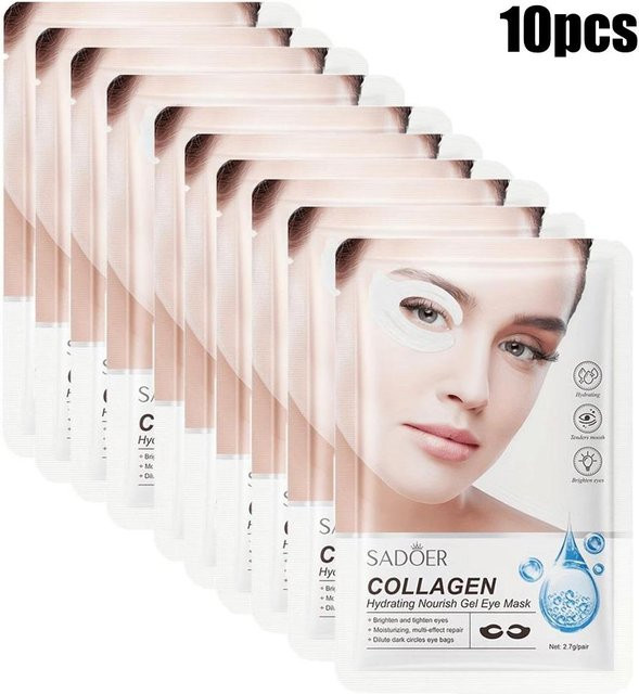 SADOER Collagen Hydrogel Hydrating Eye Mask, 10 Stk, Hyaluronsäure - Bild 1