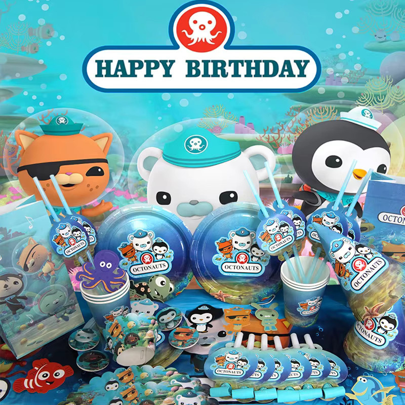 TAKARA TOMY Octonauts Geburtstagsparty-Dekorationsset mit Aluminiumfolienballons und Latexballons in Mehrfarbig - Bild 2