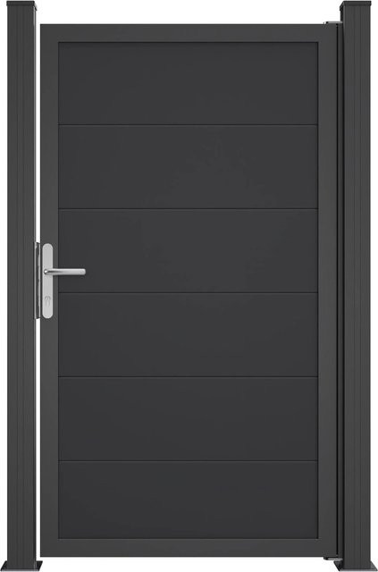 GroJa Tor BasicLine Nova 1-flügelig Anthrazit B: 100 cm, H: 180 cm - Bild 1
