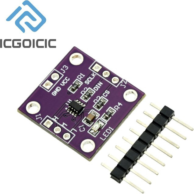 Digitales Potentiometermodul TPL0501 mit SPI-Port, 2,7 V-5,5 V, 100 K, einstellbar, kompatibel mit X9C104, Farbe: Lila - Bild 1