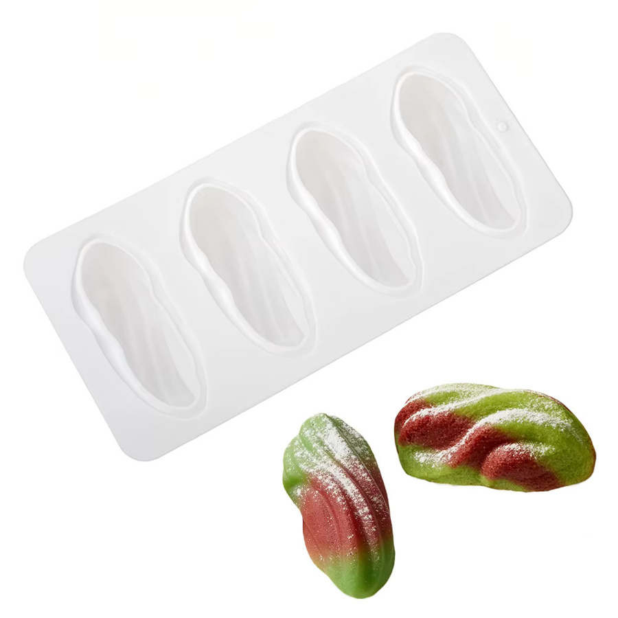 SHENHONG Silikon-Schokoladenform mit Pistazien-Design für Mousse und Dessert, 4-fach - Bild 5