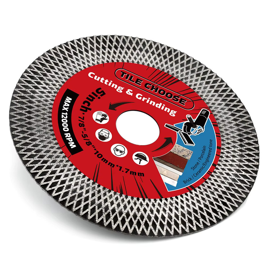 Casaverde Diamant-Trennscheibe Turbo für Fliesen, Porzellan, Keramik, Granit und Marmor, Farbe: Silber, Durchmesser: 115 mm bis 125 mm - Bild 2