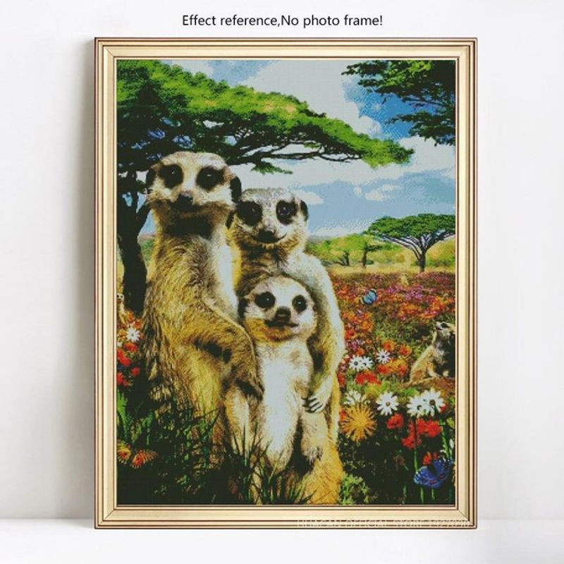 FIYO Diamond Painting Set Tierprint Modern Mehrfarbig B/H: 30 x 30 cm - Bild 1